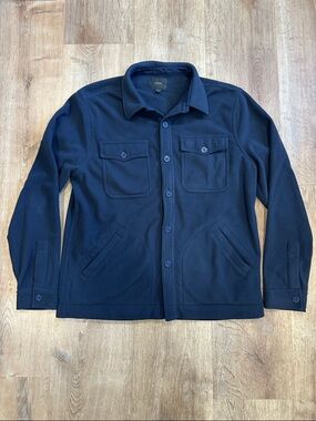 J. Crew Men's Dark Navy Button-Up Shirt Jacket